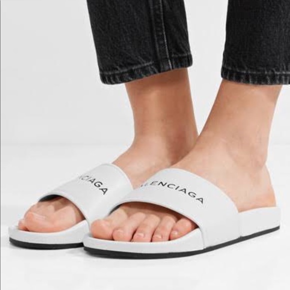 balenciaga slides white